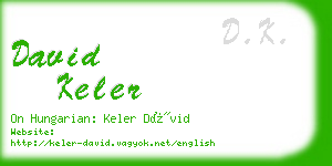 david keler business card